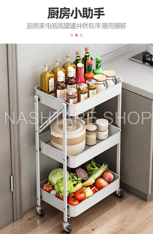 Multi-Layer Storage Trolley Rack | رف متحرك متعدد الطبقات