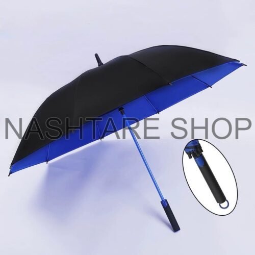 Windproof Long Handle Umbrella, With Plastic Cover