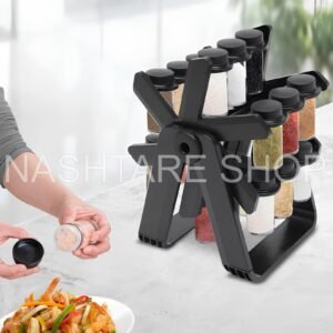 GeBe Spice Rotating Rack (18 pcs bottles) | طقم بهارات دوار