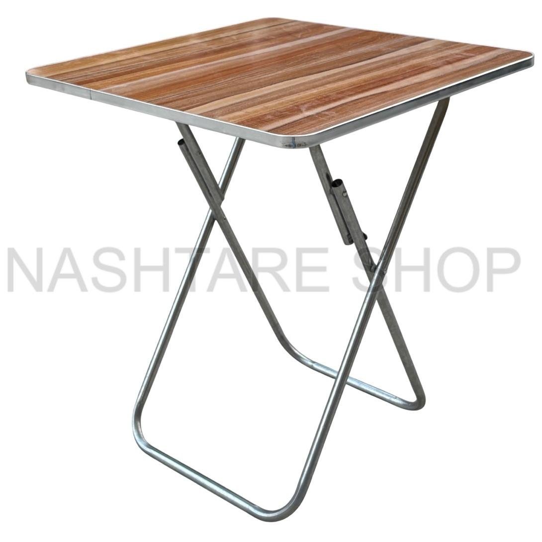 Marble-Print Folding Table | طاولة قابلة للطي - Image 2
