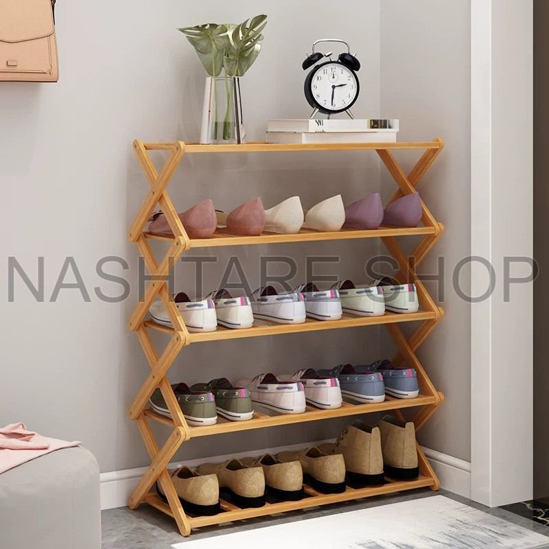Bamboo shoe cabinet | خزانة أحذية من الخيزران
