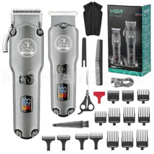 VGR 675 Hair Trimmer Combo Rechargeable & Waterproof | مجموعة ماكينة قص الشعر مقاومة للماء وقابلة للشحن