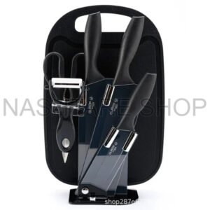 Poenscae 7-Piece Knife Set with Scissors | طقم سكاكين 7 قطع مع مقص