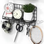 Hanging Metal Shelf with Hooks | رف معدني مع تعاليق