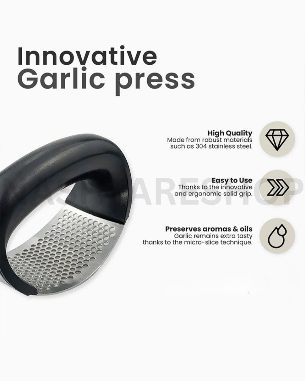 Press Garlic Hand Crusher Garlic | آلة سحق الثوم اليدوية - Image 4