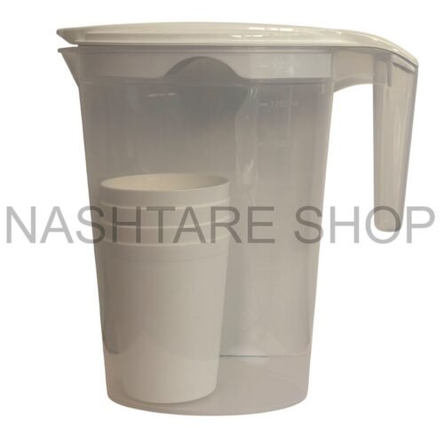 Plastic water jug w/ Cups |  ابريق ماء مع اكواب