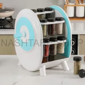 18-Jar Rotating Spice Rack | رف توابل دوار بـ 18 برطمان