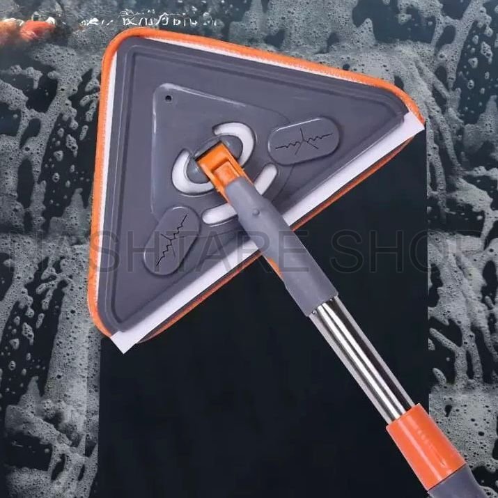 Triangular Microfiber Pad with Silicone Mop | ممسحة مثلثة من القماش مع سيليكون