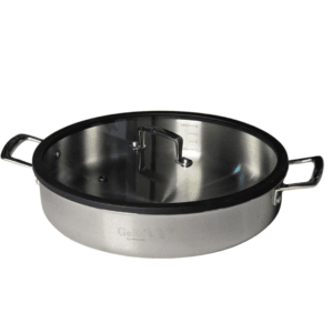 GEBE 304 Stainless Steel Shallow Pot | قدرة سطحية من الفولاذ المقاوم للصدأ