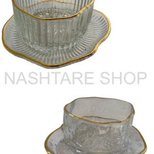 Glassware Bowl and saucer | طقم وعاء زجاجي مع صحن