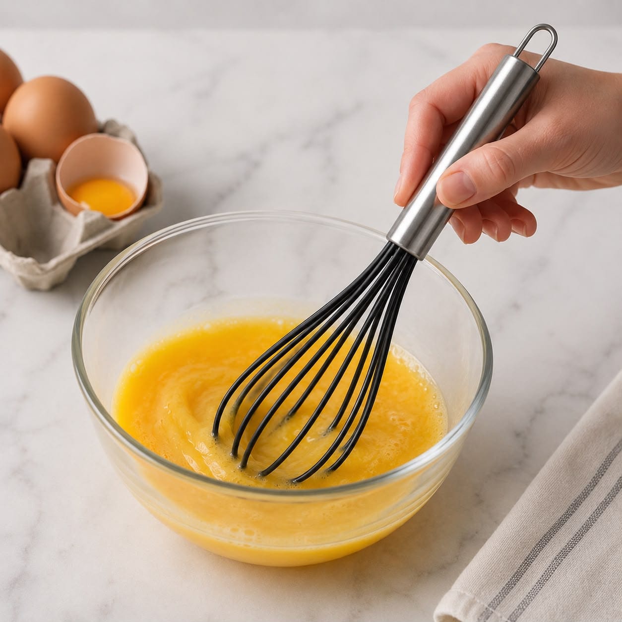 Silicone Non-Stick Whisk Set | طقم مضارب خفق ستانلس ستيل وسيليكون - Image 2